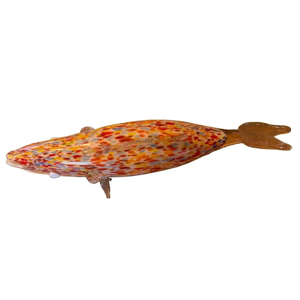 Art Glass Fish Beautiful Colorful Decor Hand Blown